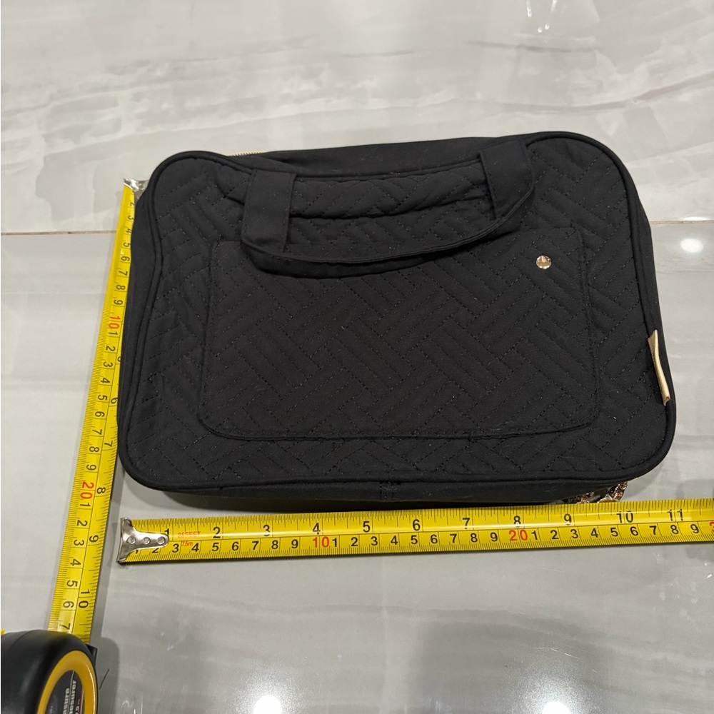 Elegant Black Quilted Travel Bag